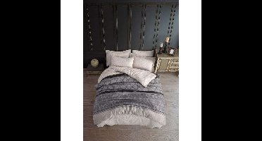 Beddengoedset - 1 dekbedovertrek 220 x 240 cm + 2 kussenslopen 60 x 60 cm - 65% katoen, 35% polyester - Grijs