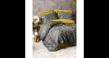 Beddengoedset - 1 dekbedovertrek 220 x 240 cm + 2 kussenslopen 60 x 60 cm - 100% katoen satijn - Antraciet