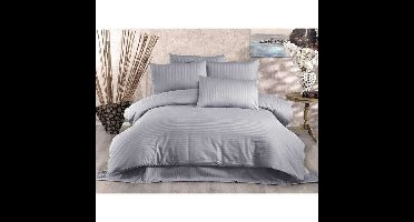 Beddengoedset - 1 dekbedovertrek 220 x 240 cm + 2 kussenslopen 60 x 60 cm - 70% polyester, 30% katoen - Grijs