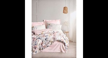 Beddengoedset - 1 dekbedovertrek 220 x 240 cm + 2 kussenslopen 60 x 60 cm - 100% katoen satijn - Poeder