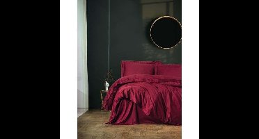 Beddengoedset - 1 dekbedovertrek 220 x 240 cm + 2 kussenslopen 60 x 60 cm - 100% katoen satijn - Rood