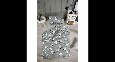 Beddengoedset - 1 dekbedovertrek 220 x 240 cm + 2 kussenslopen 60 x 60 cm - 65% katoen, 35% polyester - Grijs