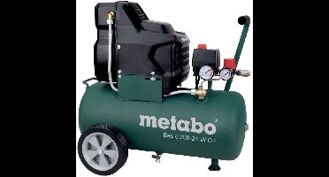Compressor - METABO - Basic 250-24 W OF - Universele snelkoppeling - Rubberen handgreep