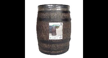Wateropvangbak in de vorm van een ton - NATURE - Rotatiegegoten PE - 50 liter - Inclusief accessoires