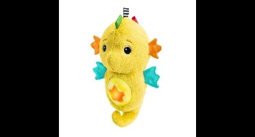 BABY EINSTEIN Babynachtlampje, gele zeepaardjesknuffel, reageert op babyhuil, muzikaal, lichtgevend, witte ruis, speenkoord