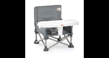 BRIGHT STARTS Compacte opvouwbare stoelverhoger - Pop 'N Sit, verwijderbare tablet, ultracompact, inclusief draagtas