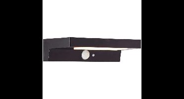 Buitenwandlamp - BRILLIANT - BARKER - LED en solar - Bewegingsmelder - Kunststof - 4 W - Zwart