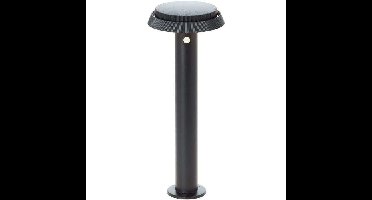 Buitenterminal - BRILLIANT - ALVERO - LED en solar - Bewegingsmelder - Metaal en kunststof - 4 W - Zwart