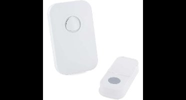 Deurbel - CHACON - Draadloos op batterij - 120 m - Wit