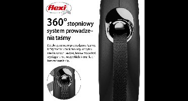 Flexi New CLASSIC 5 m Zwart Hond Intrekbare riem