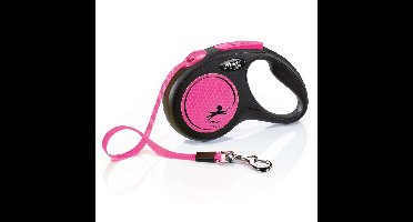 Flexi New Neon S 5 m Geel Hond Intrekbare riem