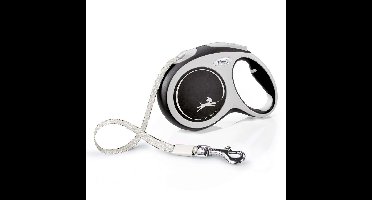 Flexi New COMFORT 8 m Zwart, Grijs Hond Intrekbare riem