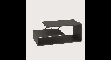 Salontafel - CAYENNE - Rechthoekig - Antraciet - 100 x 50 x 40 cm