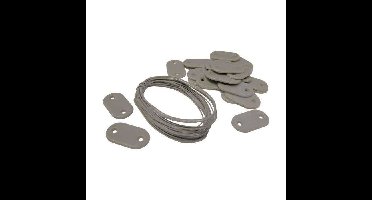 Nature Tuinhek Bevestigingsset 27 stuks Grijs