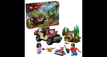 LEGO JURASSIC WORLD 76972 Ontsnappen in een terreinwagen aan een raptor