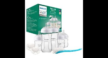 Natuurlijke glazen babyfles geboorteset - PHILIPS AVENT - Newborn Kit - 240 ml - Gemengd