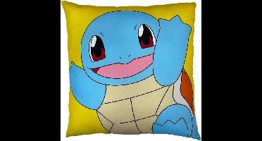 Dubbelzijdig kussen - Vierkant - POKEMON - Pikachu en Squirtle - Microvezel - 40 x 40 cm