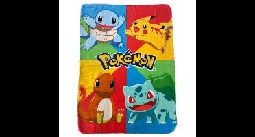 Plaid - POKEMON - Starter en Pikachu - 100 x 140 cm