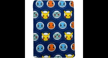 Deken - POKEMON - Gezichten - 100 x 140 cm