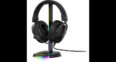 Gaming headset standaard - The G-Lab - K-STAND-NEON RGB - USB/USB-C HUB - Bedraad - RGB-verlichting - Zwart