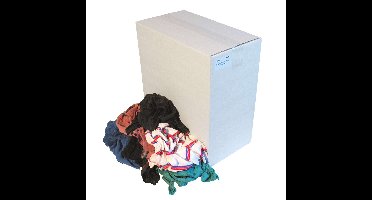 Bonte tricot poetslappen / poetsdoeken dik en dun - doos á 10kg