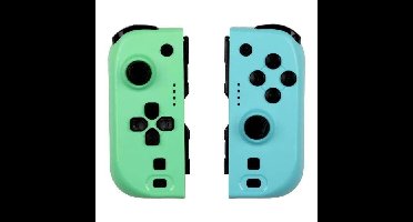 Joypads - Nintendo Switch en Switch OLED - KONIX - 8 uur batterijduur - Trilfunctie - Groen en blauw