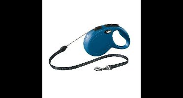 Hondenriem Flexi New Classic 5 m Blauw Maat S