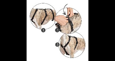 Hondentuigje Hunter 48-70 cm Zwart S/M