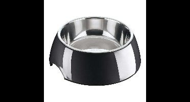 Voerbak voor honden Hunter Melamine Roestvrij staal Zwart 350 ml (18,5 x 18,5 x 9,5 cm)