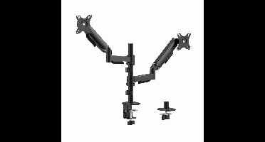 Gembird MA-DA2P-02 Verstelbare bureau-montagearm voor 2 beeldschermen, 17"-32", zwart
