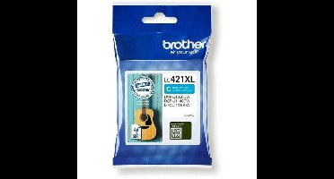 Originele inkt cartridge Brother LC421XLC Cyaan (1 Stuks)