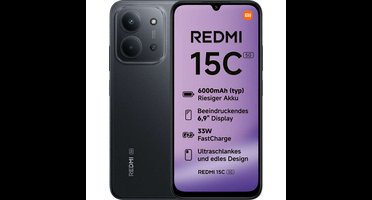 Smartphone Xiaomi Redmi 15C 6,9" Octa Core 4 GB RAM 128 GB Zwart