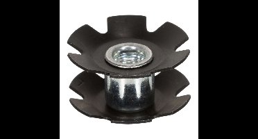 Balhoofdplugklauw Elvedes 1-1/8" voor metalen vorkbuis - zwart (5 stuks)