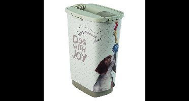 Rotho Cody Dog Pet Food Container 50L Cappuccino/Zand