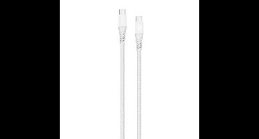 Mobilize Strong Nylon Cable USB-C to USB-C 2m. 60W White (Bulk)