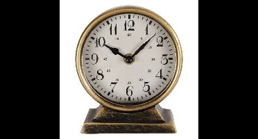 Metalen Klok Caroline 13x6.5x15 cm Goud