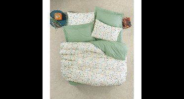 Beddengoedset - 1 dekbedovertrek 220 x 240 cm + 2 kussenslopen 60 x 60 cm - 100% katoen - Groen