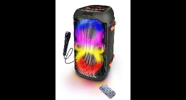 Esperanza EP156 BT FM LED RGB KARAOKE luidspreker zwart 20W