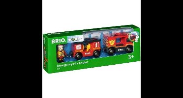 BRIO World - 33811 - Geluid en licht van de brandweerwagen - houten speelgoed