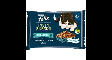 FELIX Tasty Shreds met zalm en tonijn - 4x 80g