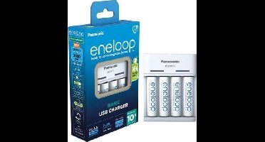 PANASONIC BASIC USB-OPLADER + 4x AA ENELOOP 2000 mAh