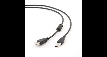 Gembird 1.8m USB 2.0 A M/FM USB-kabel 1,8 m USB A Zwart
