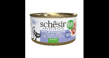 SCHESIR Tuna with grouper in jelly - nat kattenvoer - 70g