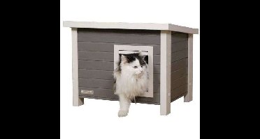 Kattenhuis - KERBL - ECO Eli - Grijs/Wit - 57 x 45 x 43 cm
