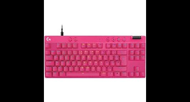 Gamingtoetsenbord - Bedraad - Logitech G - Pro X TKL Rapid - AZERTY - Roze