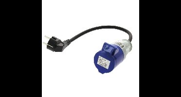 Vrouwelijke adapter CEE 17 - Schuko-mannetje met snoer - 200 V - 16 A