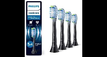 Verpakking van 4 opzetborstels - PHILIPS - HX9044/88 - C3 zwart