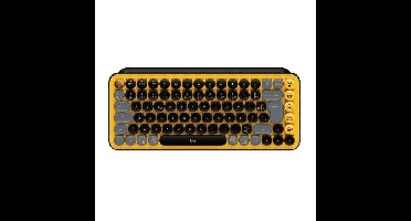 Logitech draadloos toetsenbord - mechanische POP-toetsen met aanpasbare emoji-toetsen, Bluetooth of USB, duurzaam compact ontwerp - geel