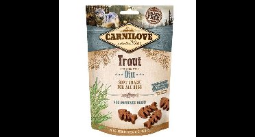 CARNILOVE SEMI-MOIST SOFT SNACK Trout Enriched with Dill - hondensnoepjes - 200 g