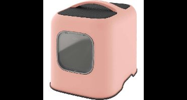 ROTHO - Kattentoilethuis 57 x 39 x 40 cm - Kattenbak - Roze